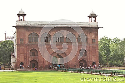 Â The gate of the Naubat Khana drum house in the Red Fort of Stock Photo